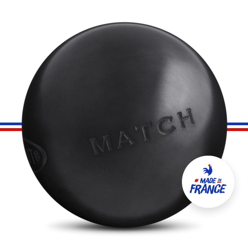 PETANQUE KIT MATCH 74 700 Jeu de 3 boules de pétanque Demi-Tendre Acier au carbone